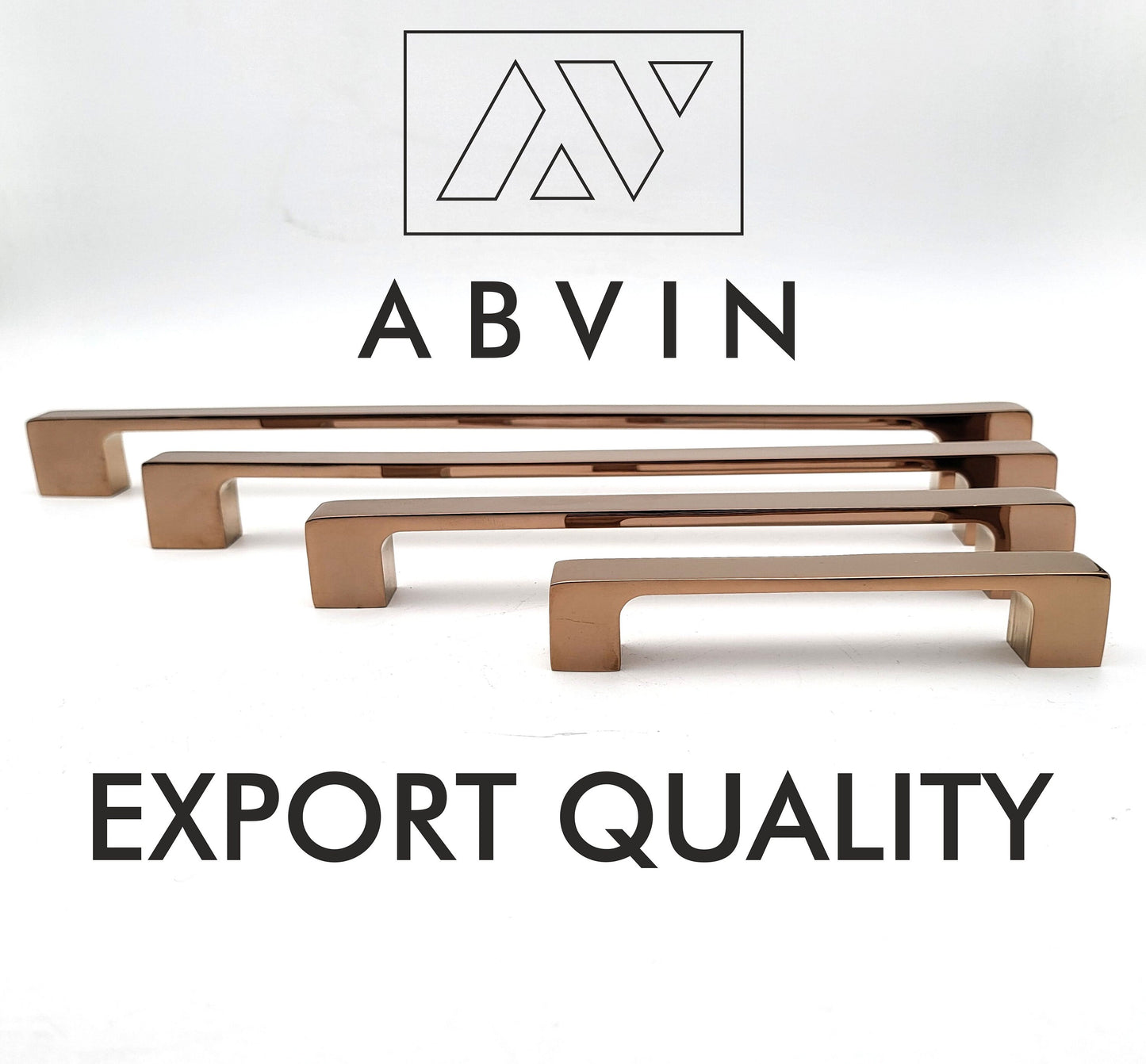 Modern PVD Copper Handles Pulls Cabinet Drawer Dresser Furniture Knob Handle Pulls - 1 pcs