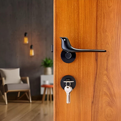 Peacock Brass Pair of Solid Brass Door Handles Stunning Lever on round rose. contemporary lever door handle