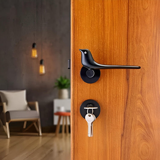 Peacock Brass Pair of Solid Brass Door Handles Stunning Lever on round rose. contemporary lever door handle