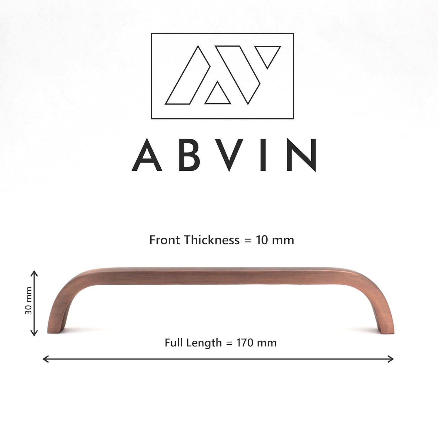 Premium Matt Copper Thin Matt Solid Brass Bar Handles, Modern Cabinet Hardware, Furniture Pulls for Doors, Cabinets, Cupboards Drawers