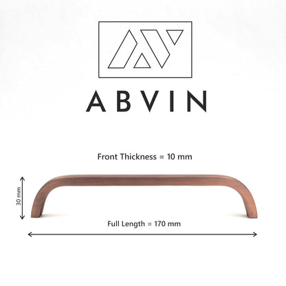 Premium Matt Copper Thin Matt Solid Brass Bar Handles, Modern Cabinet Hardware, Furniture Pulls for Doors, Cabinets, Cupboards Drawers