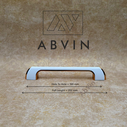 Modern White Gold Handles Pulls Cabinet Drawer Dresser Furniture Knob Handle Pulls - 1 pcs