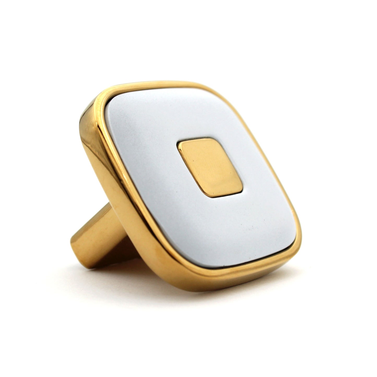 Modern Unique White Gold Handles Pulls Cabinet Drawer Dresser Furniture Knob Handle Pulls - 1 pcs