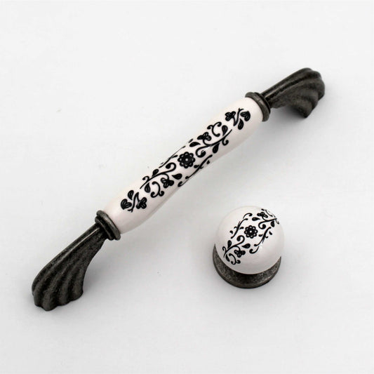 Solid Ceramic Grey Finish Cabinet Pull Handle – Grey Finish | Modern Bar Handle for Kitchen, Drawer & Wardrobe (1 Pc)