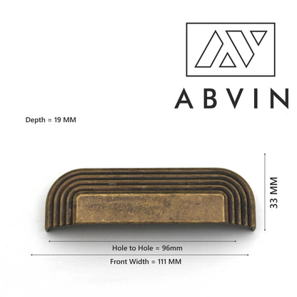 ABVIN Polished Brass Cabinet Pulls – Curved Drawer Handles (1 pc)