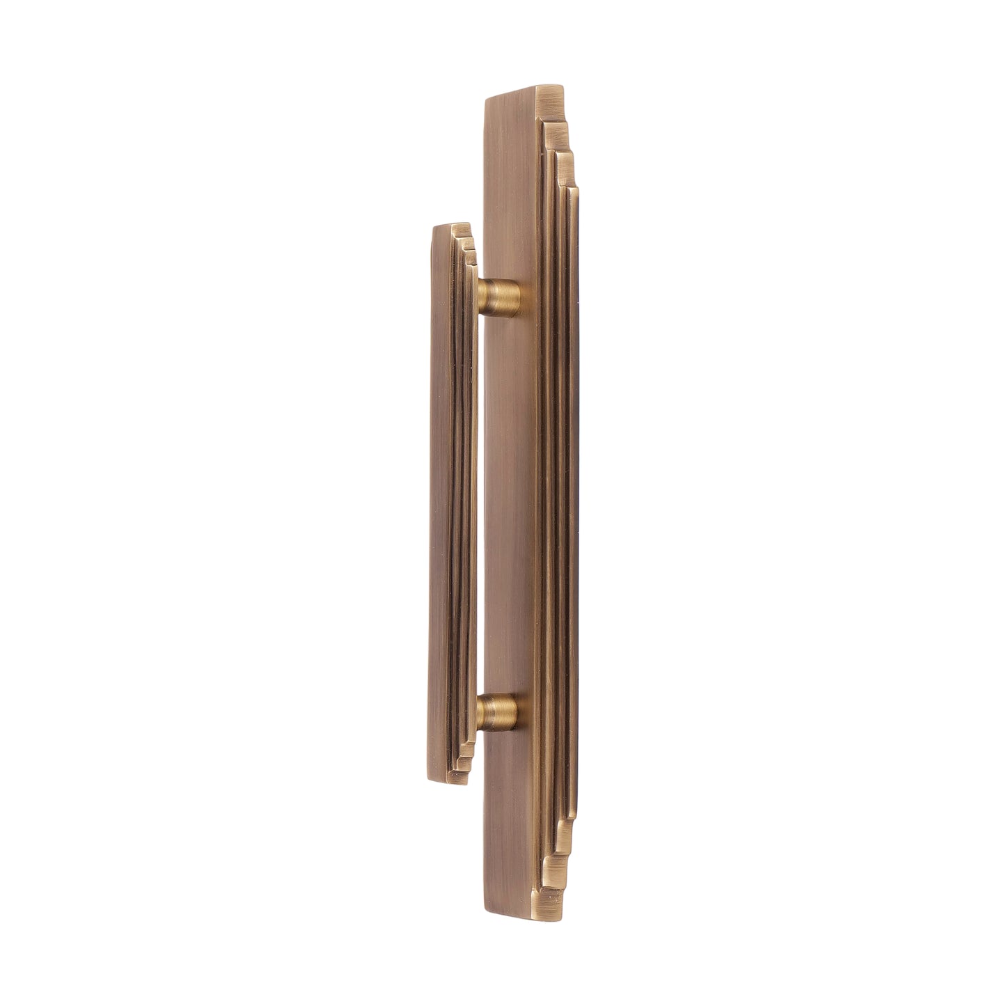 Matt Bronze Plate Brass Door Handle: Ornate Entrance Hardware
