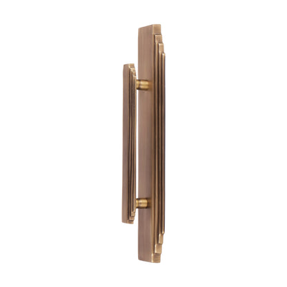 Matt Bronze Plate Brass Door Handle: Ornate Entrance Hardware