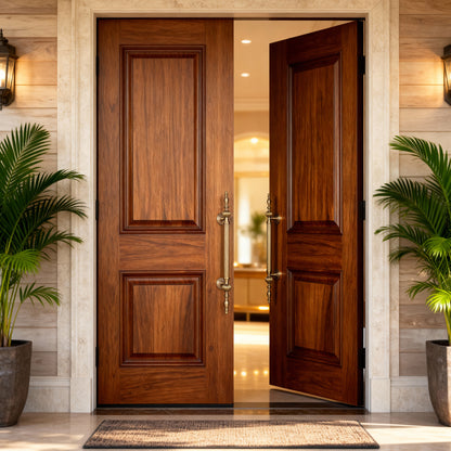 24" Matt Antique Brass Door Handle: Ornate Entrance Hardware