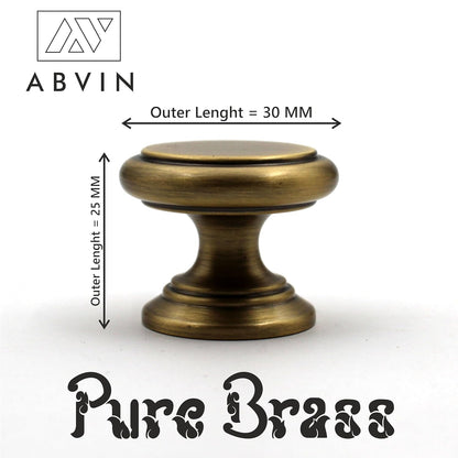 ABVIN Premium Brass Knobs Handles, Furniture Pulls Cabinets Cupboards Drawers knob (1 pcs)