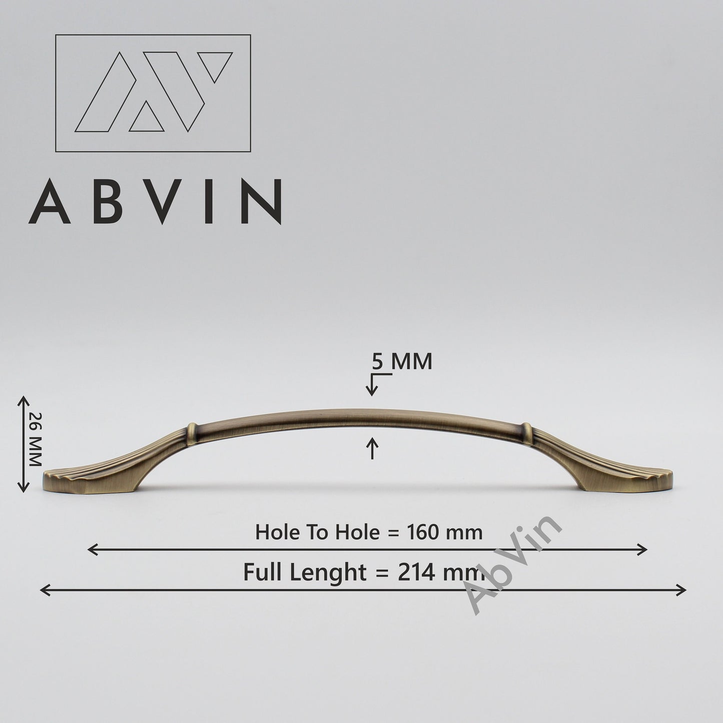 Antique Handles Pulls Cabinet Drawer Dresser Furniture Knob Handle Pulls Matt Dark Gold  - 1 pcs