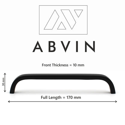 Premium Thin Black Brass Bar Handles, Modern Cabinet Hardware, Furniture Pulls for Doors, Cabinets, Cupboards & Drawers