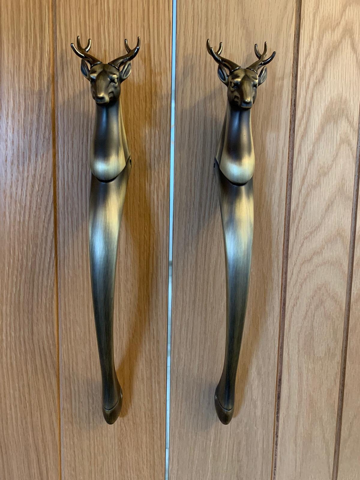 Antique Deer Door Handle, Door Handles for Main Door, Handle Deer Head Design - 1 Pcs