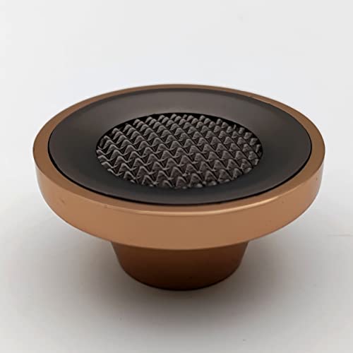 Grey Gold Round Knobs Textured Unique Cabinet Pulls, Beautiful Drawer Knobs, Decorative Knobs, Dresser Knobs, Drawer Pulls, Knobs and Pulls - 1 pcs