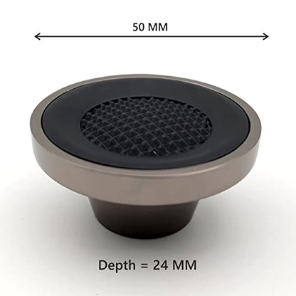 Grey Black Round Knobs Textured Unique Cabinet Pulls, Beautiful Drawer Knobs, Decorative Knobs, Dresser Knobs, Drawer Pulls, Knobs and Pulls - 1 pcs