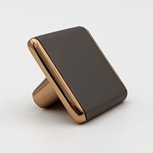 Grey Gold Square Knobs Unique Cabinet Pulls Beautiful Drawer Knobs, Decorative Knobs, Dresser Knobs, Drawer Pulls, Knobs and Pulls - 1 pcs
