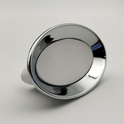 Oval Shape knob - Unique Cabinet Pulls, Beautiful Drawer Knobs, Decorative Knobs, Dresser Knobs, Drawer Pulls, Knobs and Pulls - Chrome White Finish - 1 pcs