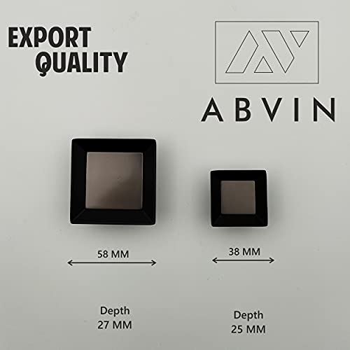 ABVIN Grey Black Square Cabinet KNOBS - 1 Pcs