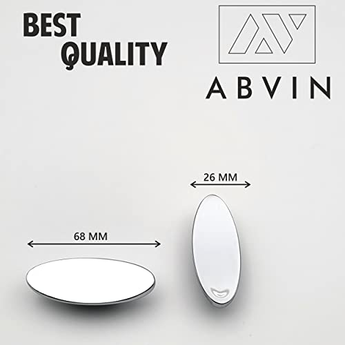 ABVIN Oval Chrome Knobs Unique Cabinet Pulls, Beautiful Drawer Knobs, Decorative Knobs, Dresser Knobs, Drawer Pulls, Knobs and Pulls