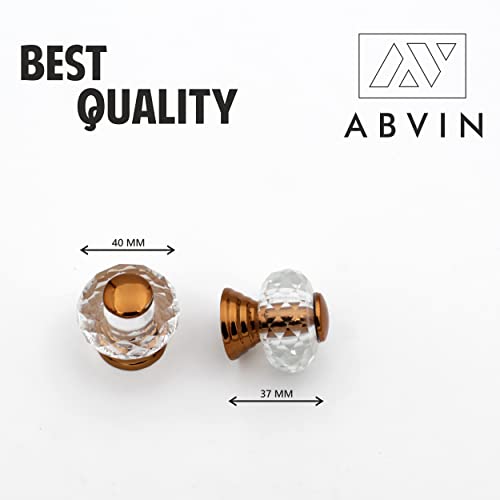 Copper Crystal Round Knobs Unique Cabinet Pulls, Beautiful Drawer Knobs, Decorative Knobs, Dresser Knobs, Drawer Pulls, Knobs and Pulls - 1 pcs