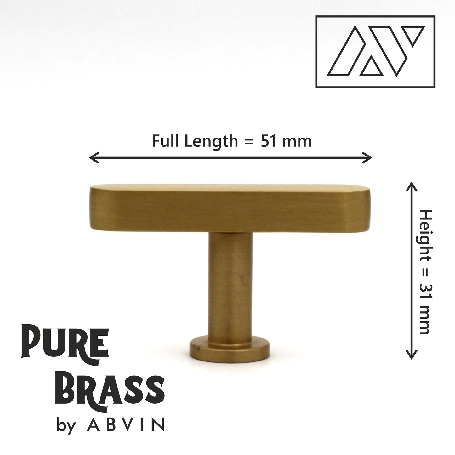 Modern Solid Brass Cabinet Bar Pull Handles Drawer Dresser Furniture Knob Handle Appliance Pulls Gold Kitchen cupboard - 1 pcs
