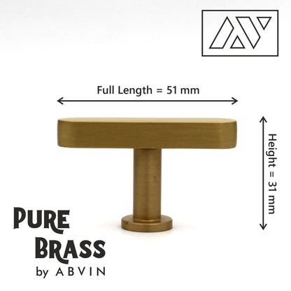 Modern Solid Brass Cabinet Bar Pull Handles Drawer Dresser Furniture Knob Handle Appliance Pulls Gold Kitchen cupboard - 1 pcs