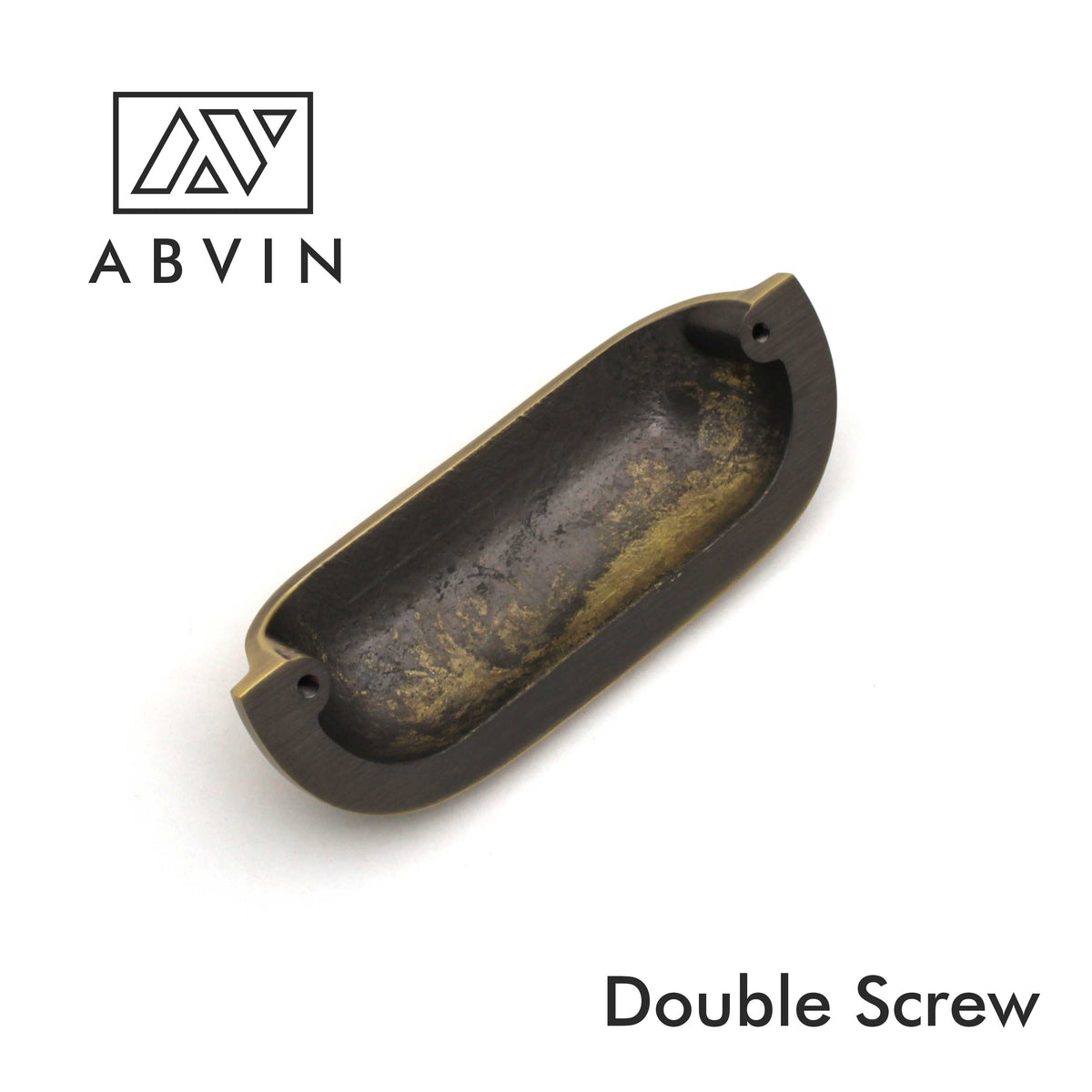 Polished Brass Cup Curved Cabinet Pulls, Modern Drawer Handles (1 pc)