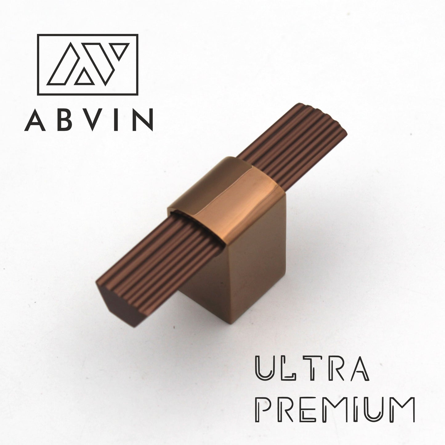 Modern Lining Dual Copper Finish Cabinet Handle - Sold Individually