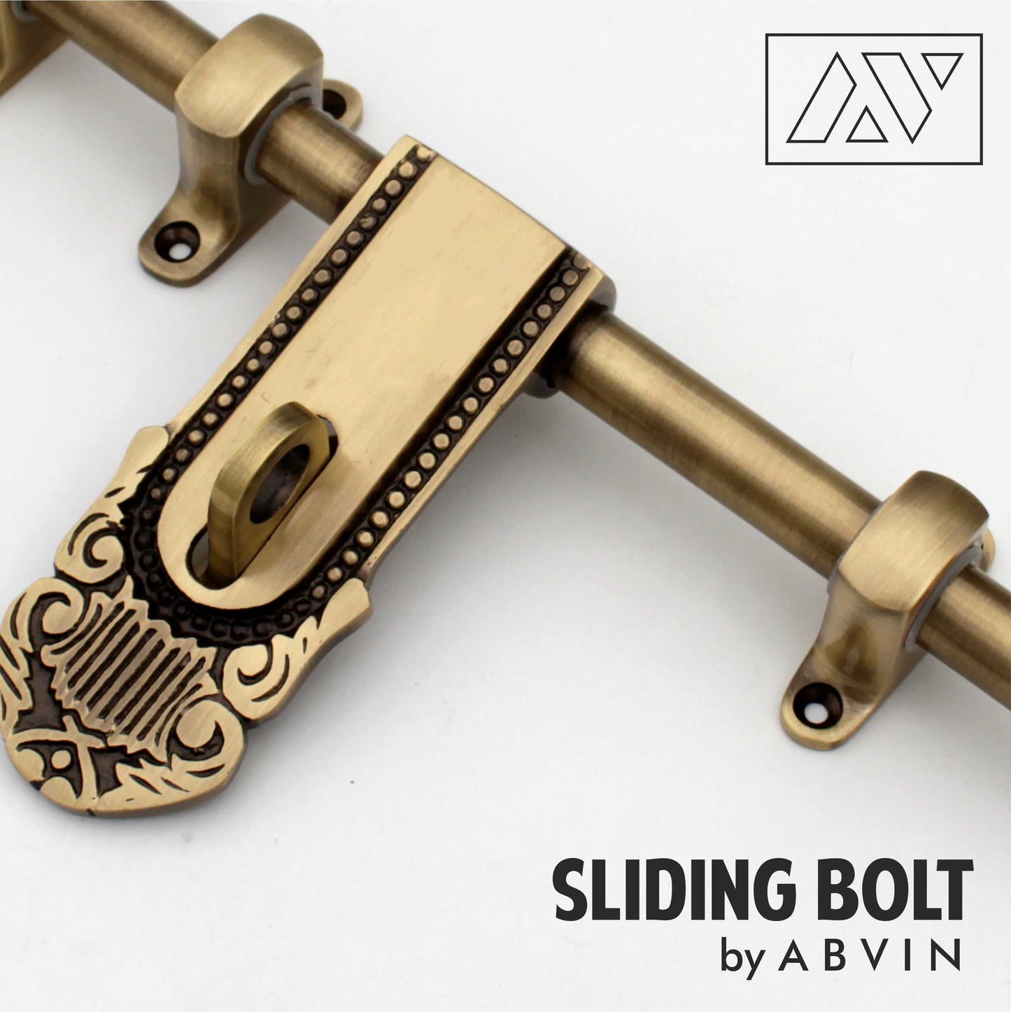 Main Door  Brass Aldrop  – 100% Handmade Solid Brass Latch, Brass Sliding Door Bolt - 1 set