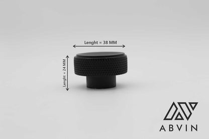 Black Knurled handles Unique Cabinet Beautiful Decorative Dresser Drawer Knobs and Pulls - 1 pcs