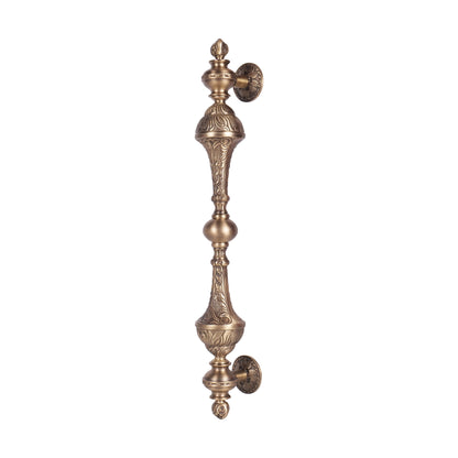 Matt Antique Carving Brass Door Handle: Ornate Entrance Hardware