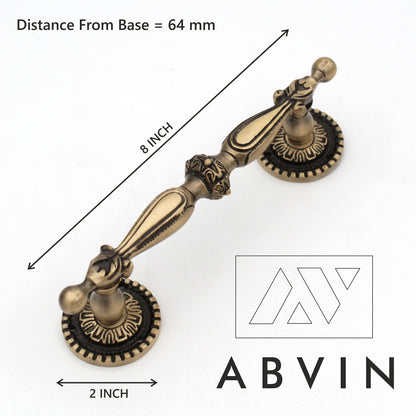 ABVIN Pure Brass Vintage Design look Modern Solid Long Pull Bar Handles For Doors Cabinets Cupboards Drawers
