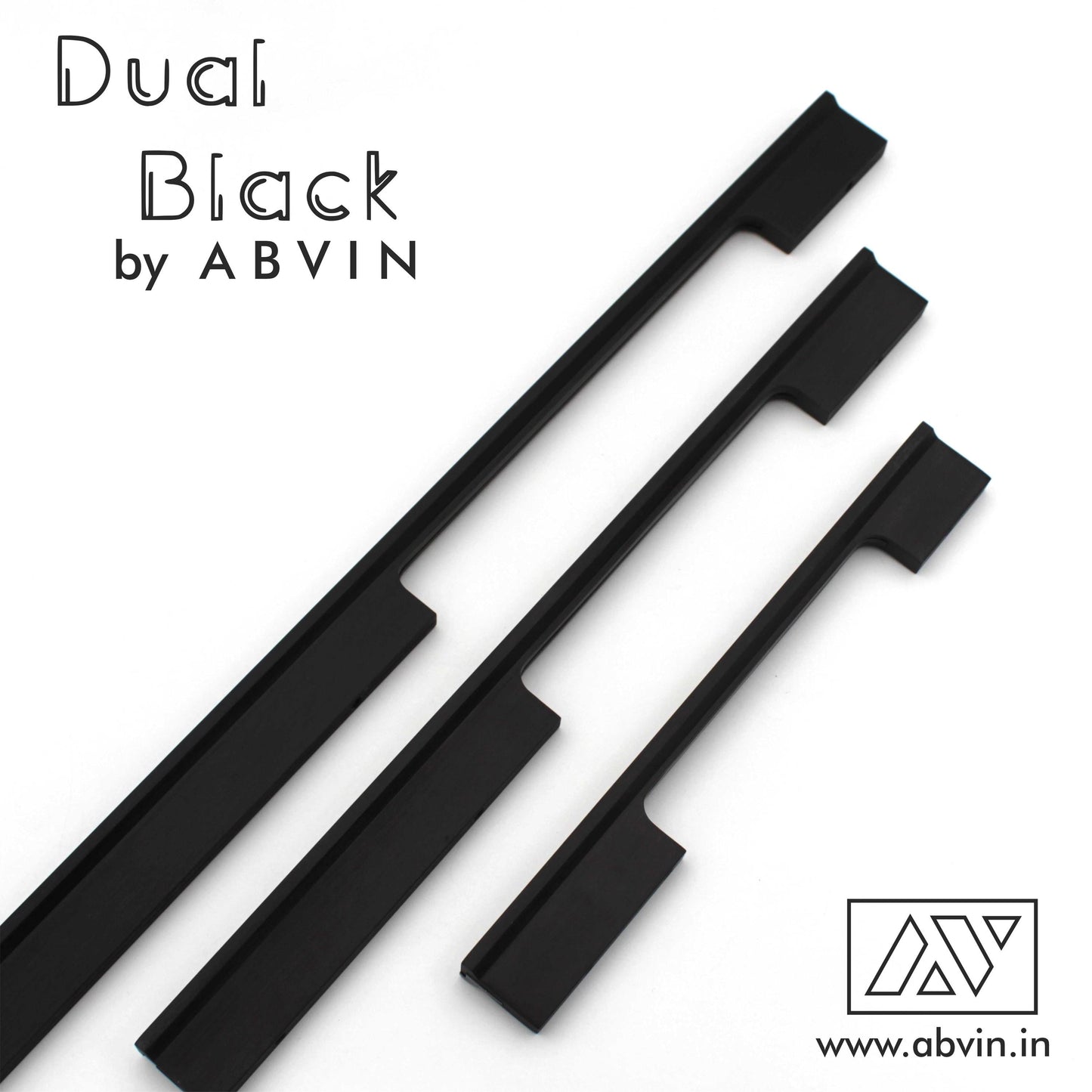 Modern Long Unique Dual Black Handles Pulls Cabinet Drawer Dresser Furniture Knob Handle Appliance Pulls 1 piece