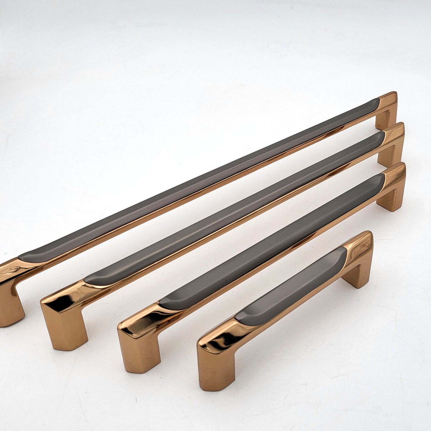 Modern Grey Gold Handles Pulls Cabinet Drawer Dresser Furniture Knob Handle Pulls Version 2 - 1 pcs