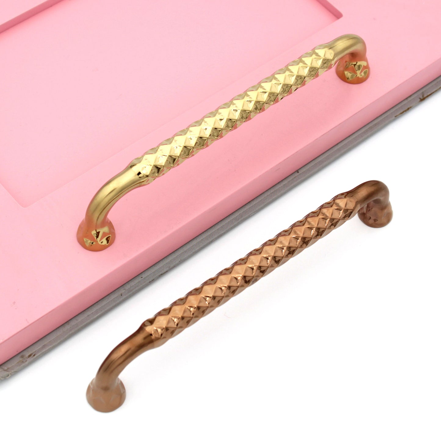 Modern Diamond Gold and Copper Handles Pulls Cabinet Drawer Dresser Furniture Knob Handle Pulls - 1 pcs