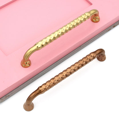Modern Diamond Gold and Copper Handles Pulls Cabinet Drawer Dresser Furniture Knob Handle Pulls - 1 pcs
