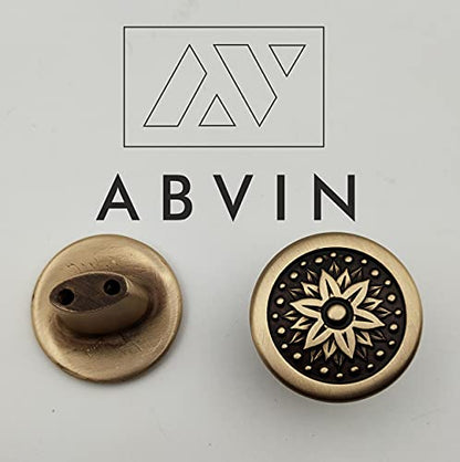 ABVIN Solid Brass Antique KNOBS - Unique Cabinet Pulls, Beautiful Drawer Knobs, Decorative Knobs, Dresser Knobs, Drawer Pulls, Knobs and Pulls - 1 Pcs
