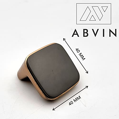 Square Grey Gold knobs for Cabinet Hardware, Furniture Pulls for Doors, Cabinets, Cupboards & Drawers - Grey Gold Finish - 1 pcs