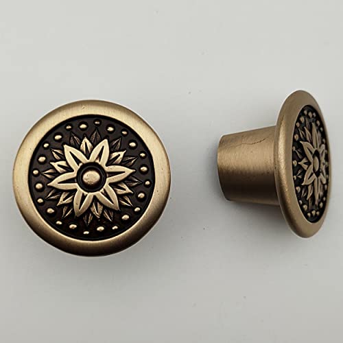 ABVIN Solid Brass Antique KNOBS - Unique Cabinet Pulls, Beautiful Drawer Knobs, Decorative Knobs, Dresser Knobs, Drawer Pulls, Knobs and Pulls - 1 Pcs