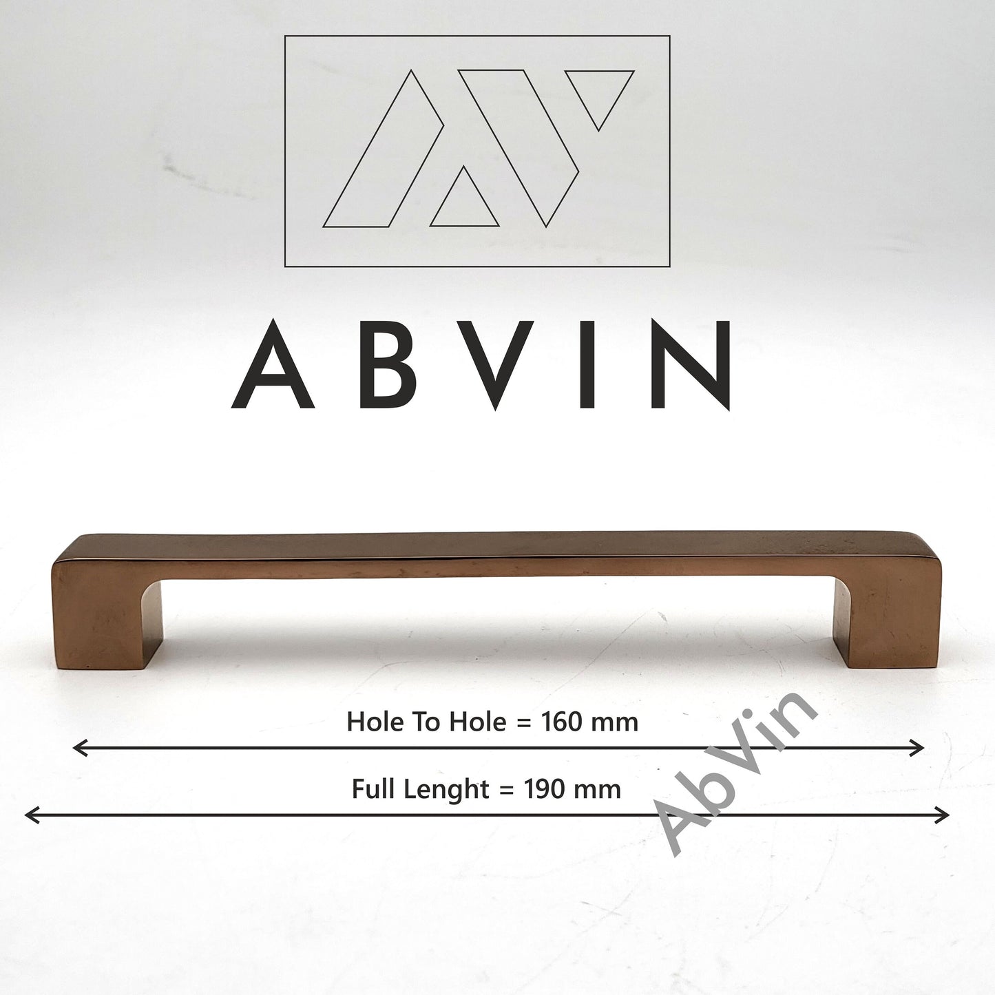 Modern PVD Copper Handles Pulls Cabinet Drawer Dresser Furniture Knob Handle Pulls - 1 pcs