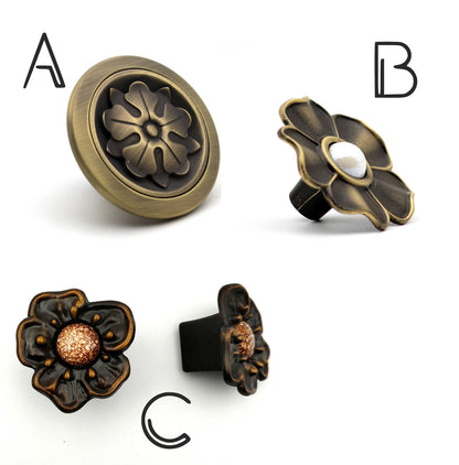 Premium Round Flower knob Drawer Knobs Pulls Handles Dresser Knob Cabinet Knobs Kitchen Knobs