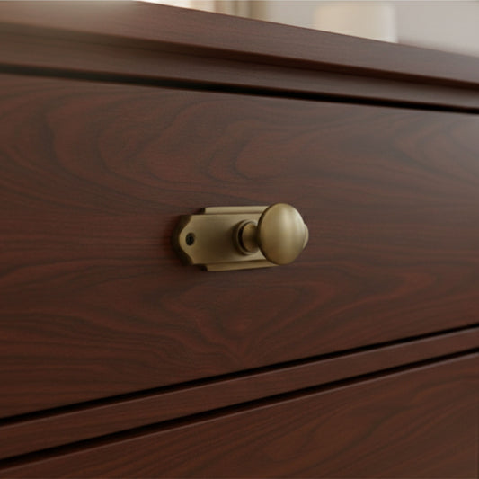 ABVIN Pure Brass Plate Knobs Handles, Furniture Pulls Cabinets Cupboards Drawers knob (1 pcs)
