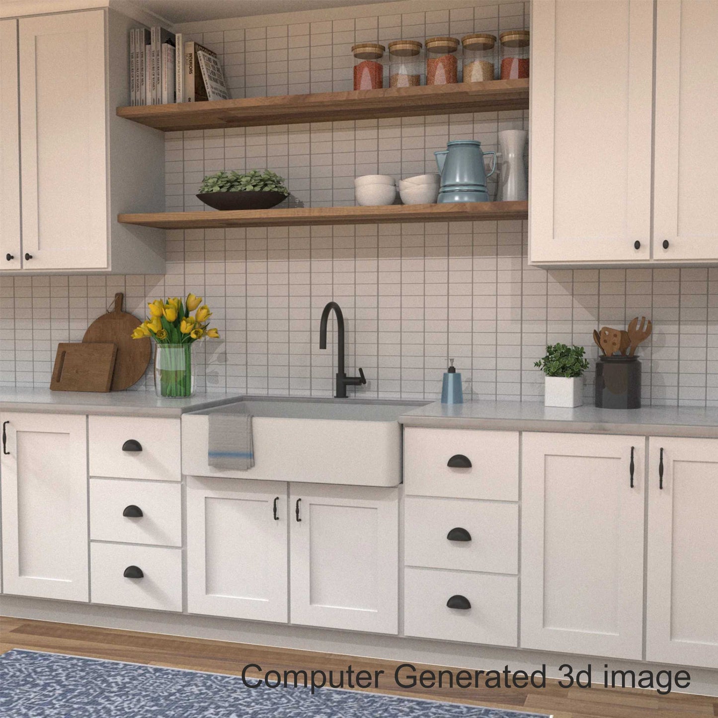 Matt Black Classical Cup Pulls Cabinet Handles for Hardware Cabinets, Cupboards and Drawers - 1 pcs