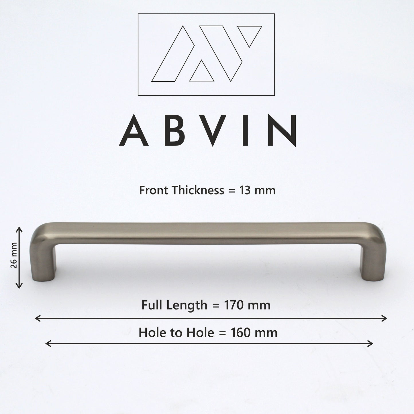 ABVIN PREMIUM Curve Matt Modern Solid Long Pull Bar Handles For Doors Cabinets Cupboards Drawers