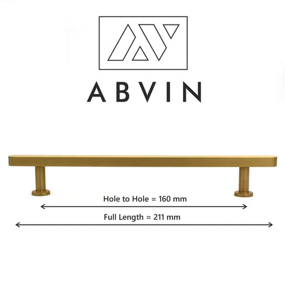 Modern Solid Brass Cabinet Bar Pull Handles Drawer Dresser Furniture Knob Handle Appliance Pulls Gold Kitchen cupboard - 1 pcs