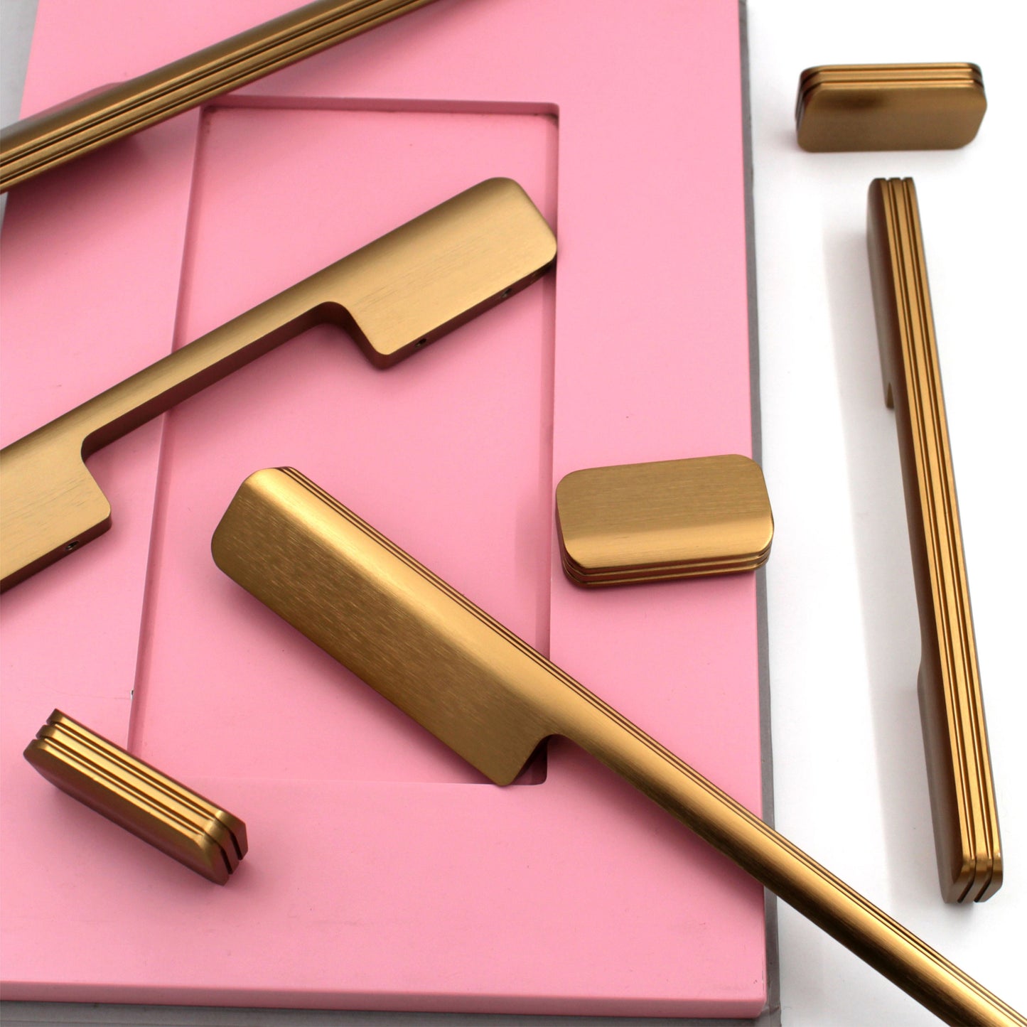 Modern Matt Gold Brush Handles Pulls Cabinet Drawer Dresser Furniture Knob Handle Appliance Pulls - 1 pcs