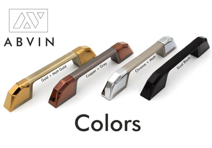 Modern Dual Tone Handles Pulls Cabinet Drawer Dresser Furniture Knob Handle Pulls - 1 pcs