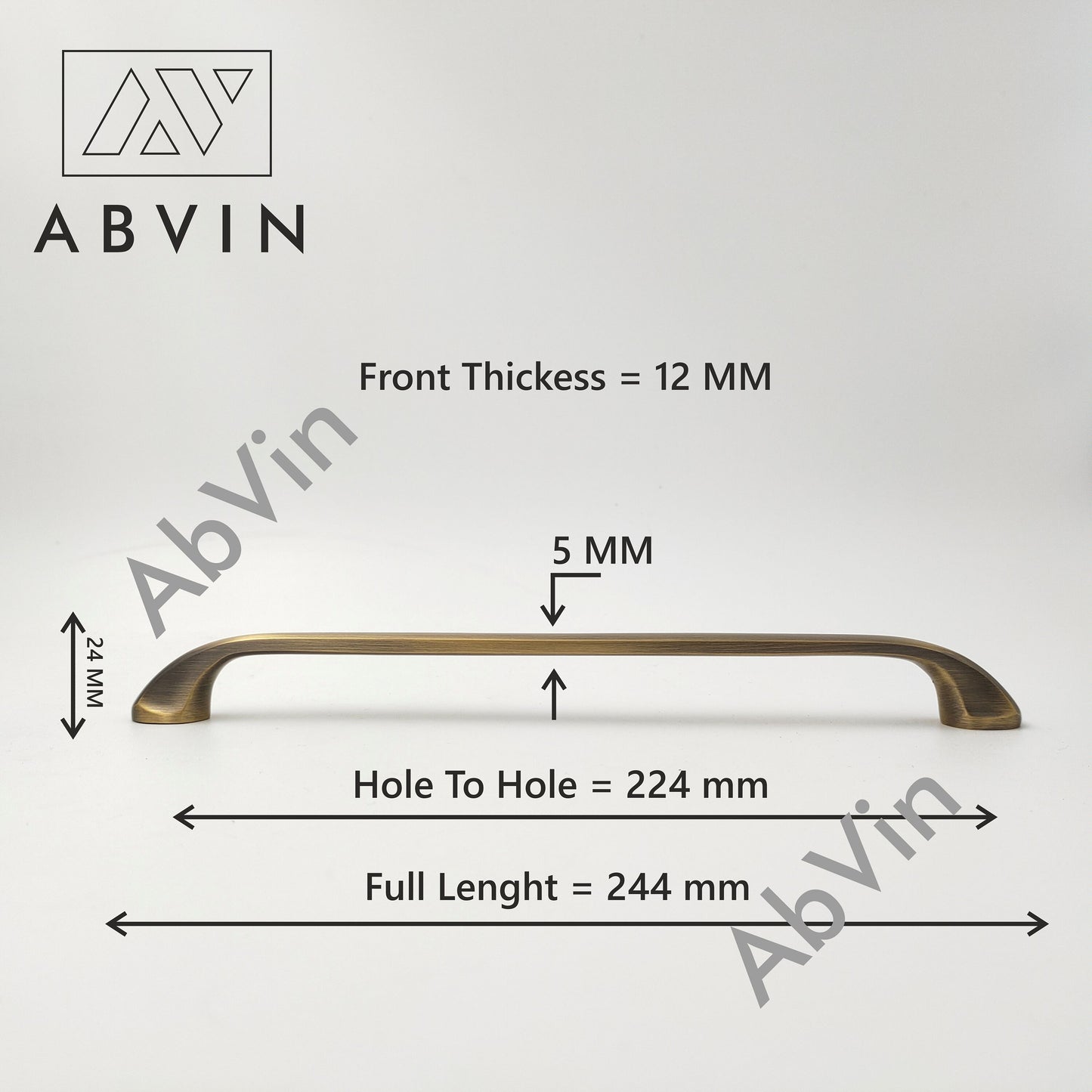 Premium Solid Brass Bar Handles, Modern Cabinet Hardware, Furniture Pulls for Doors, Cabinets, Cupboards & Drawers