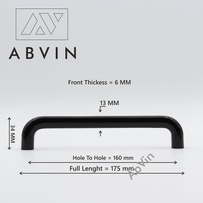 PREMIUM Black shiny Modern Solid Long Pull Bar Handles For Doors Cabinets Cupboards Drawers Appliance Pulls