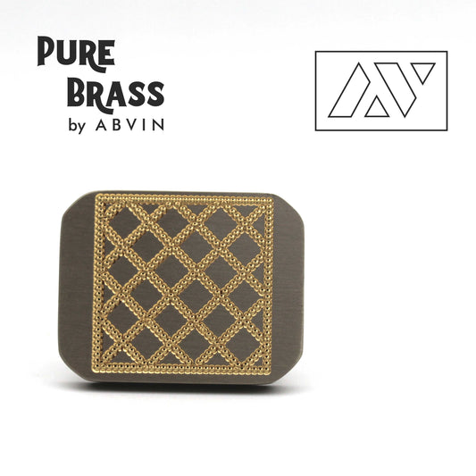 ABVIN Premium Brass Knobs Handles, Silver Gold Jali design Furniture Pulls Cabinets Cupboards Drawers knob (1 pcs)