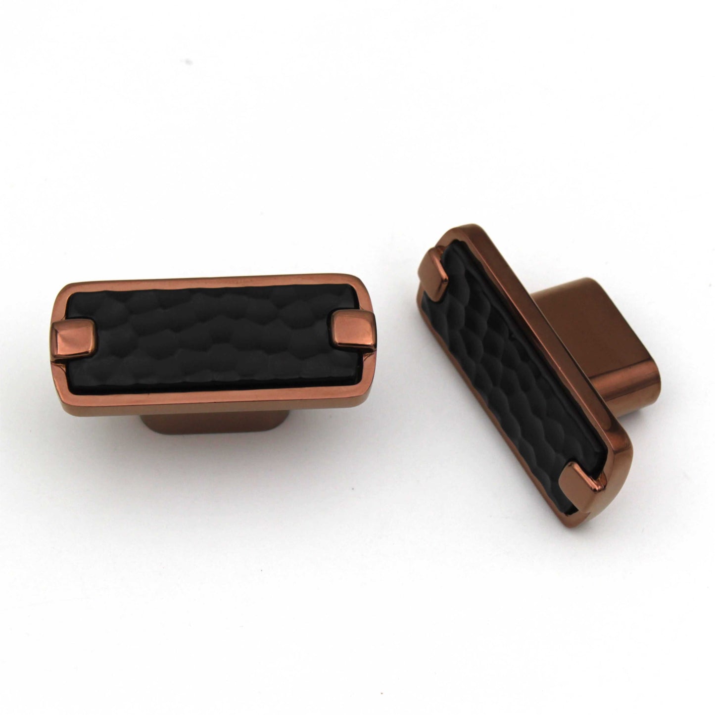 Modern Hammered Black Copper Cabinet Handle: Drawer, Dresser, and Furniture Pull